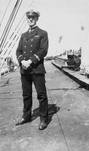 Third Officer Frederick W. Berchem on S. S. "Bayverdun" at Oran, 1921