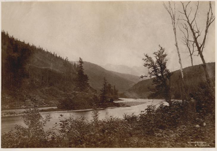 Rivière Assemetquagan, vallée de la Matapédia, QC, vers 1865