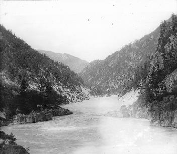 Hell's Gate, Fraser River Canyon, BC, about 1907