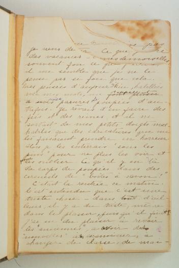 Page from the diary of Henriette Dessaulles, of Saint-Hyacinthe, kept from 1874 to 1881