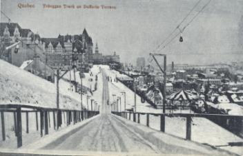 Toboggan track on Dufferin Terrace, Quebec City, QC, about 1910