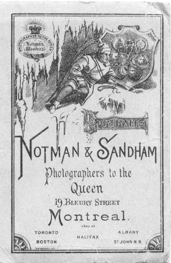 Notman & Sandham carte-de-visite mailing envelope, about 1880