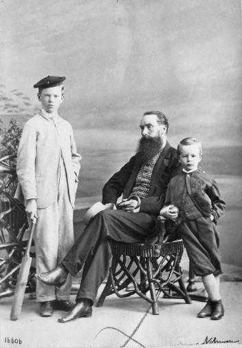 S. Caldwell and two boys, Montreal, QC, 1865