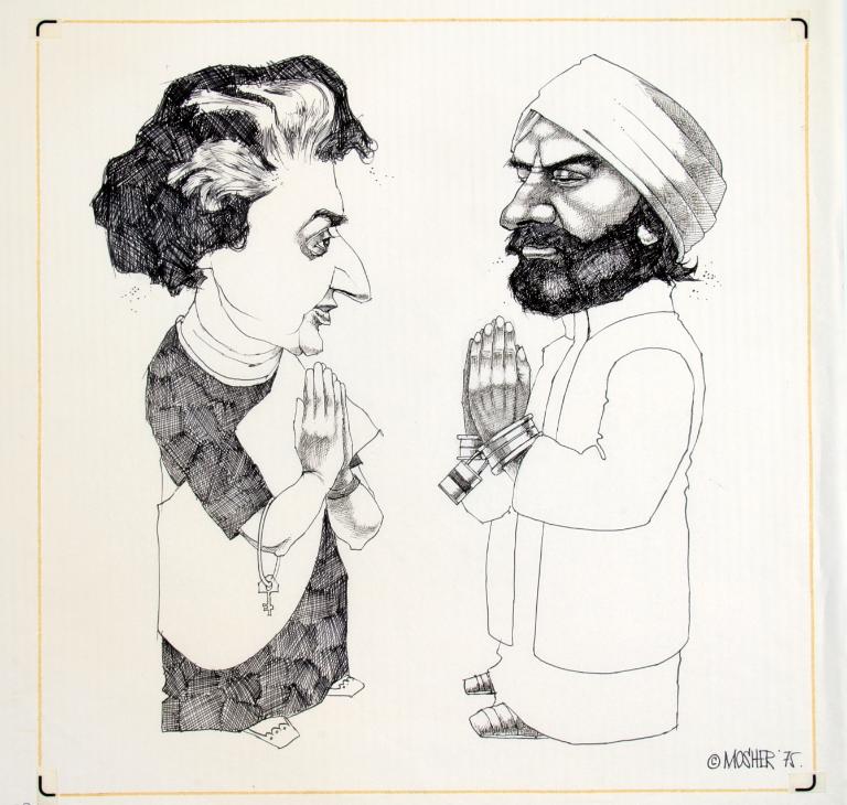 Cartoon - Indira Gandhi and the state of emergency | McCord Museum