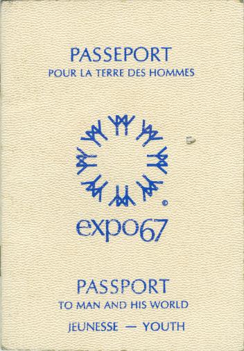 Passport for Man and His World, Expo 67, belonging to Marina Strauss