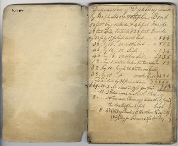 Notebook belonging to Thomas Molson