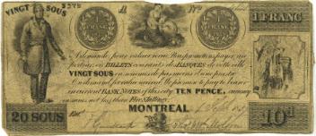 Ten-pence bill with the signatures of Thomas and William Molson