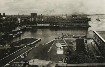 Harbour from G. T. R. elevator, Montreal, QC, 1906 (?), copied ca. 1930