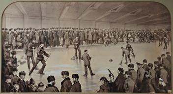 Inauguration du club de curling Caledonia, Montréal, QC, 1869