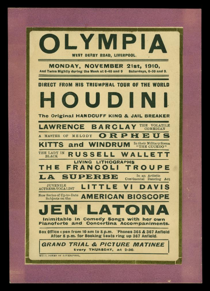 Programme de l'Olympia, Liverpool