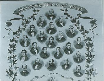Jubilee Souvenir group of the Patriots of 1837-1838 and the Liberal National Cabinet of the Province of Quebec (Lower Canada)