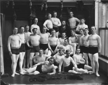 Mr. Frederick S. Barnjum's gymnastic group, Montreal, QC, 1876