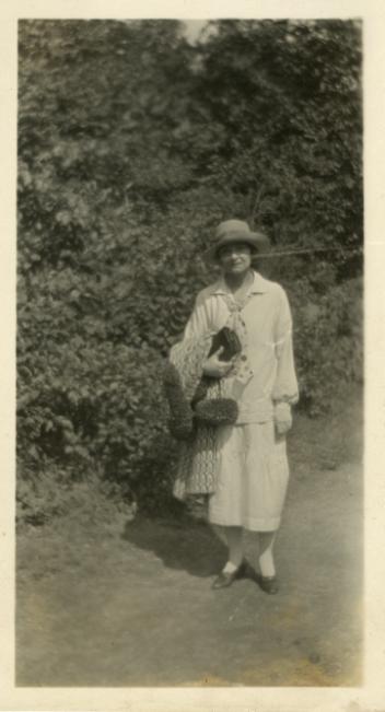 Léontine Poutré at Montmorency Falls, Quebec City, QC, 1926