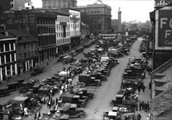 Market, Jacques Cartier Square, Montreal, QC, about 1930