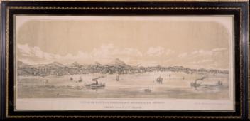 Vue de la ville et du port de St. Andrews, N.-B., Amérique, depuis l'île Navy
