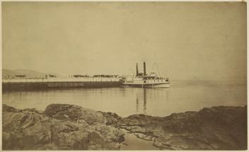 Le vapeur « Magnet » au quai de La Malbaie, QC, 1867 ?