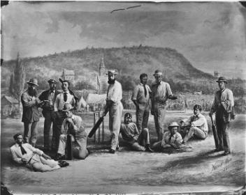 Équipe de cricket des Gentlemen of England, photographie composite, Montréal, QC, 1872