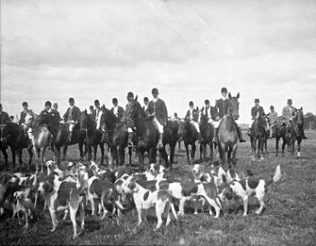 Fox hunting, Montreal Hunt Club, Montreal, QC, about 1885