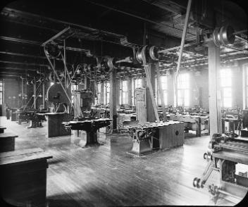 Pattern shop in the Workman building, McGill University, Montreal, QC, about 1901