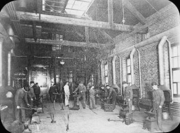 Smith's shop in the Workman building, McGill University, Montreal, QC, about 1901