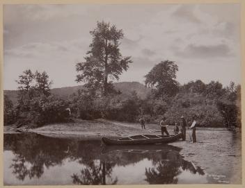 Sur la rivière Ristigouche, QC-N.-B., vers 1870