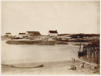 Station de pêche à la morue, Rivière-au-Tonnerre, QC, vers 1870