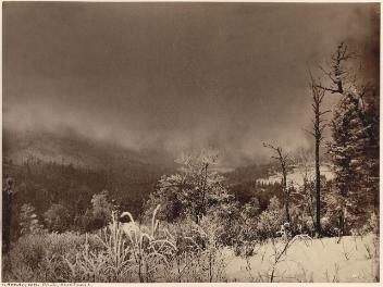 Tempête de neige près du lac Beauport, QC, avant 1865