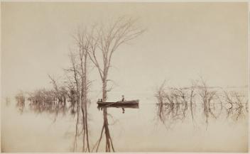 Inondation printanière près de Montréal, QC, 1865