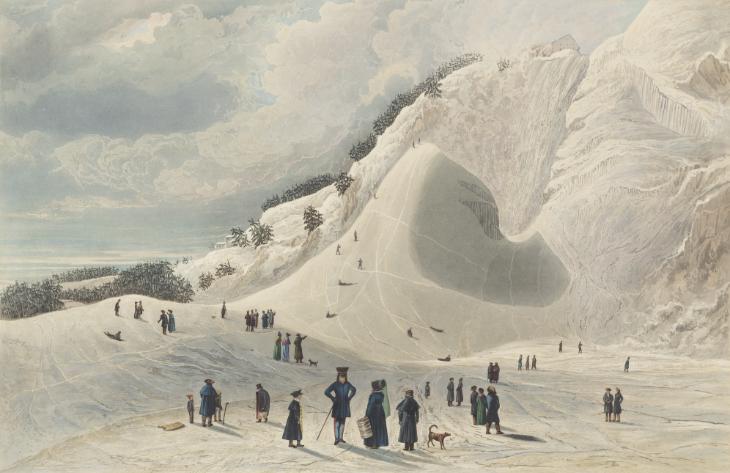 Le pain de sucre de la chute Montmorency, tel qu'il apparaissait en 1829