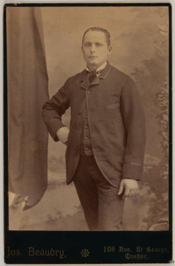 Portrait of an unidentified man, Quebec City, Quebec, 1888-1890