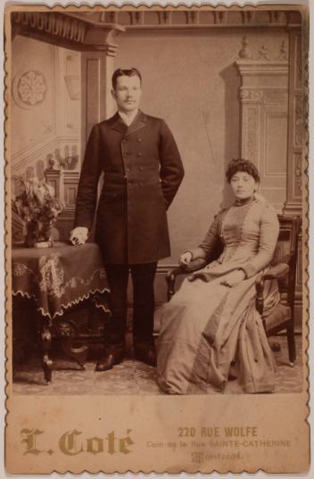 Portrait d’un couple non identifié ?, Montréal, Québec, 1886-1893