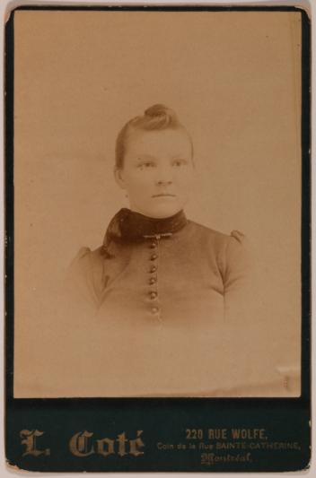 Portrait of an unidentified woman, Montreal, Quebec, 1886-1893