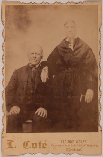 Portrait of an unidentified couple, Montreal, Quebec, 1886-1893