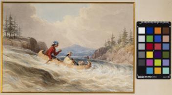 Native Family Shooting the Rapids