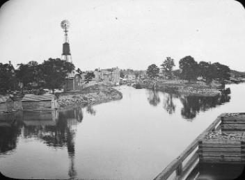 Looking East, upper approach to Fenelon Lock, Trent Severn waterway, ON, about 1895