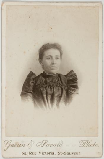 Portrait of an unidentified woman, Quebec City, Quebec, 1885-1900