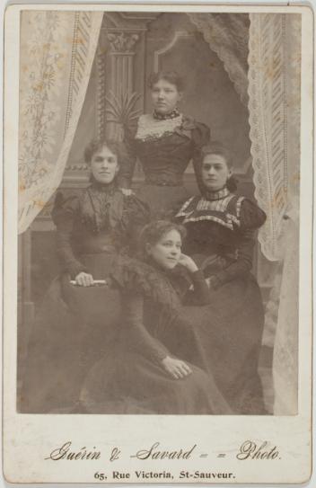 Group portrait of unidentified women, Quebec City, Quebec, 1885-1900