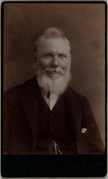 Portrait d’un homme non identifié, Sherbrooke, Québec, 1862-1903