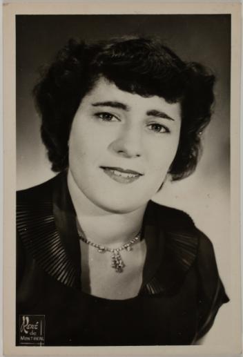 Portrait d’une femme non identifiée, Montréal, Québec, 1955-1962