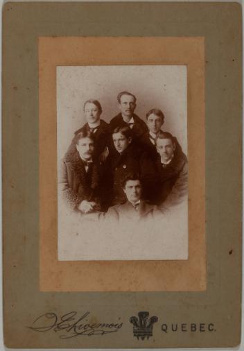 Group portrait of unidentified men, Quebec City, Quebec, 1885-1909