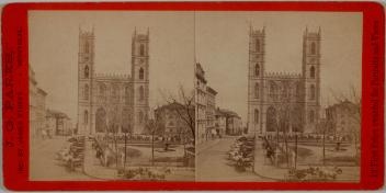View of Notre-Dame Basilica, Montreal, Quebec, 1874-1884