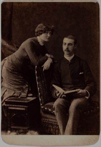 Portrait of an unidentified couple, Boston, Massachusetts, 1879-1890