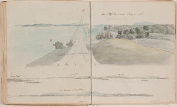 Vue des îles de la Paix, de l’île Perrot et de Pointe-Claire