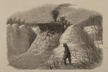 Snowplough on the Grand Trunk Railway of Canada