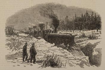 Chasse-neige sur le chemin de fer du Grand Tronc du Canada