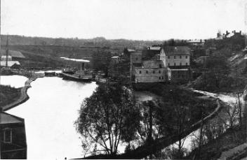 Vieux canal Welland, St. Catharines, Ont., vers 1889