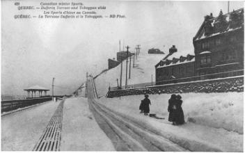 Dufferin Terrace and toboggan slide, Quebec City, QC, about 1907