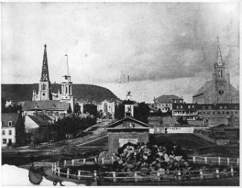 Haymarket (later Victoria) Square, Montreal, QC, 1858