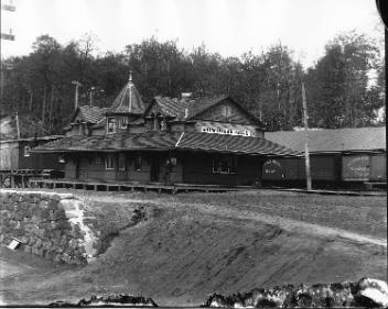 New railway station, Shawinigan Falls, QC, about 1910