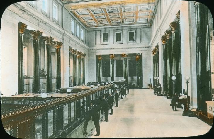 Intérieur du siège social de la Banque de Montréal, Montréal, QC, 1905